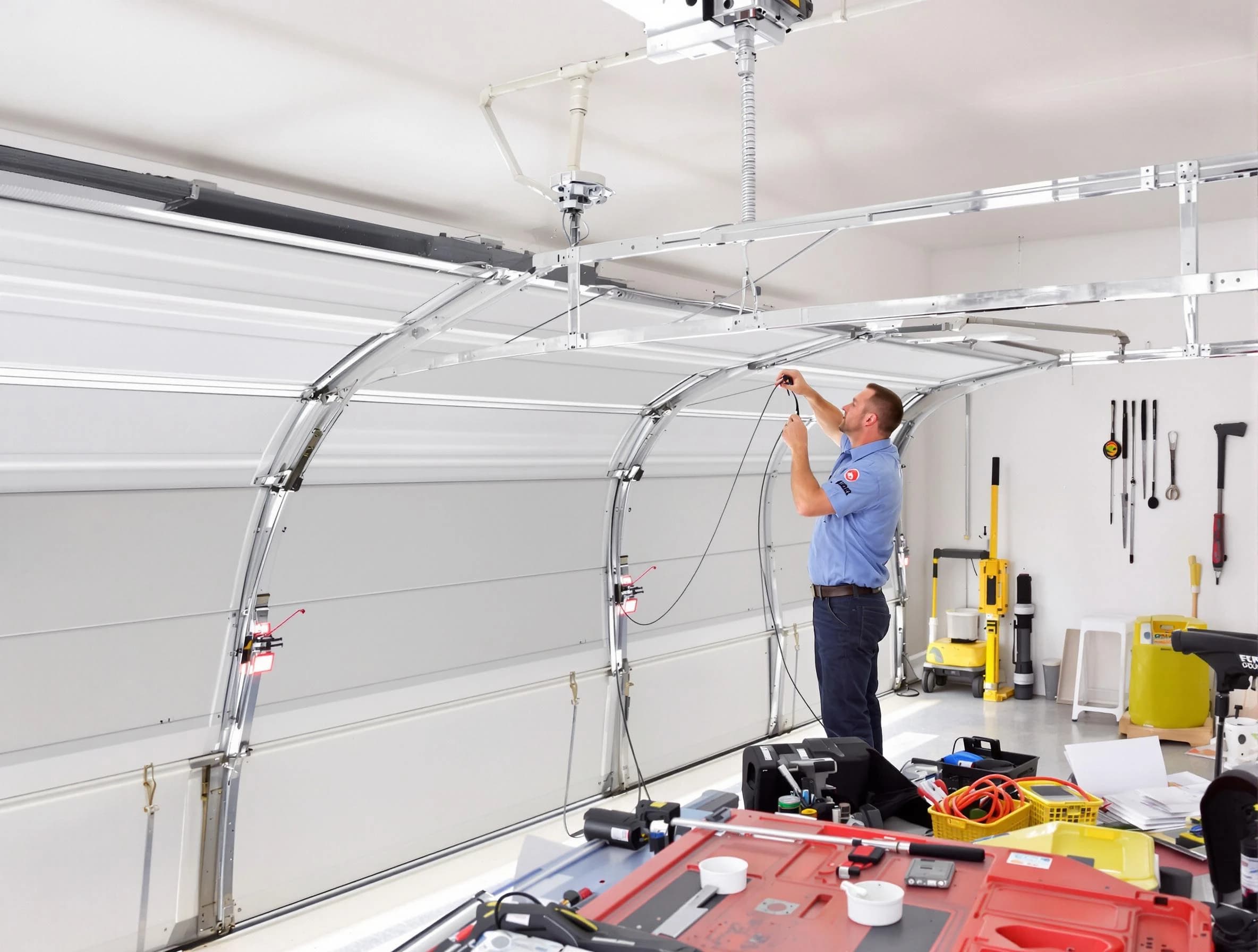 Garage door cable repair service by Bedford Garage Door Repair in Bedford