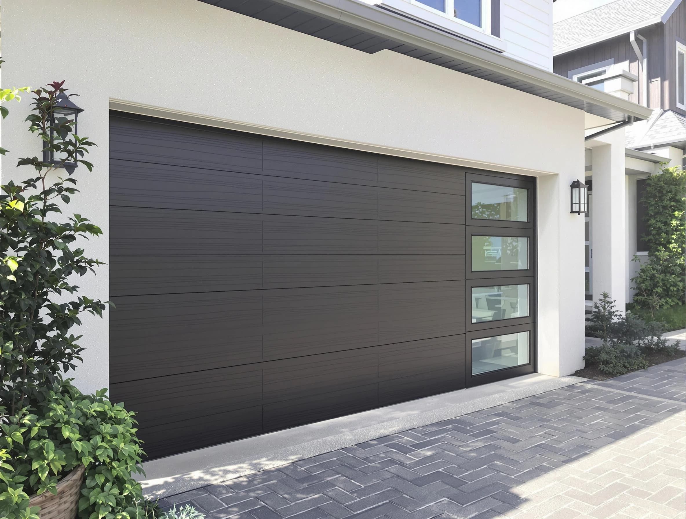Custom garage door installation by Bedford Garage Door Repair in Bedford