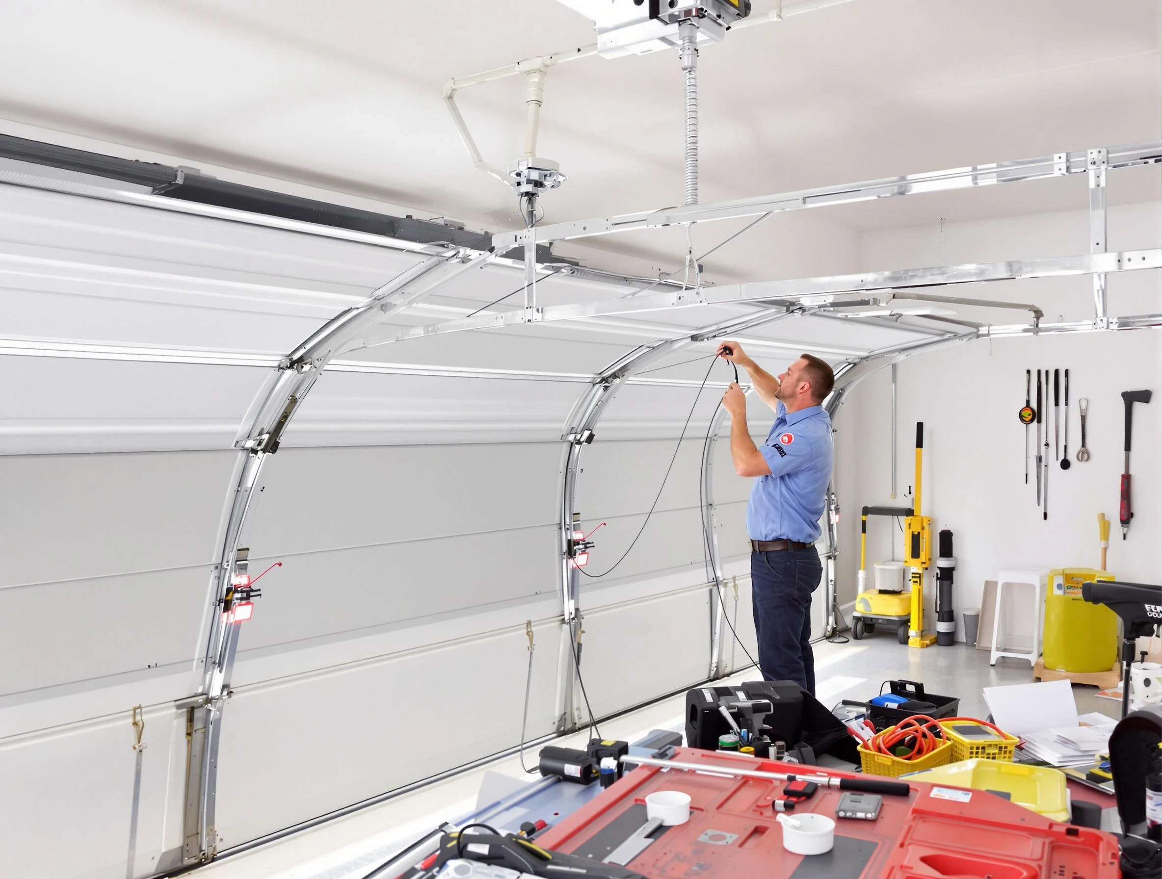 Garage door cable repair service by Bedford Garage Door Repair in Bedford
