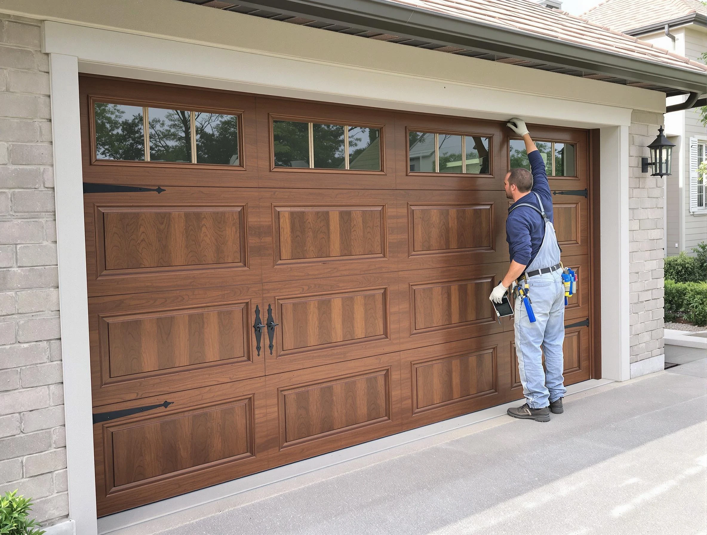 Custom garage door showcase by Bedford Garage Door Repair in Bedford