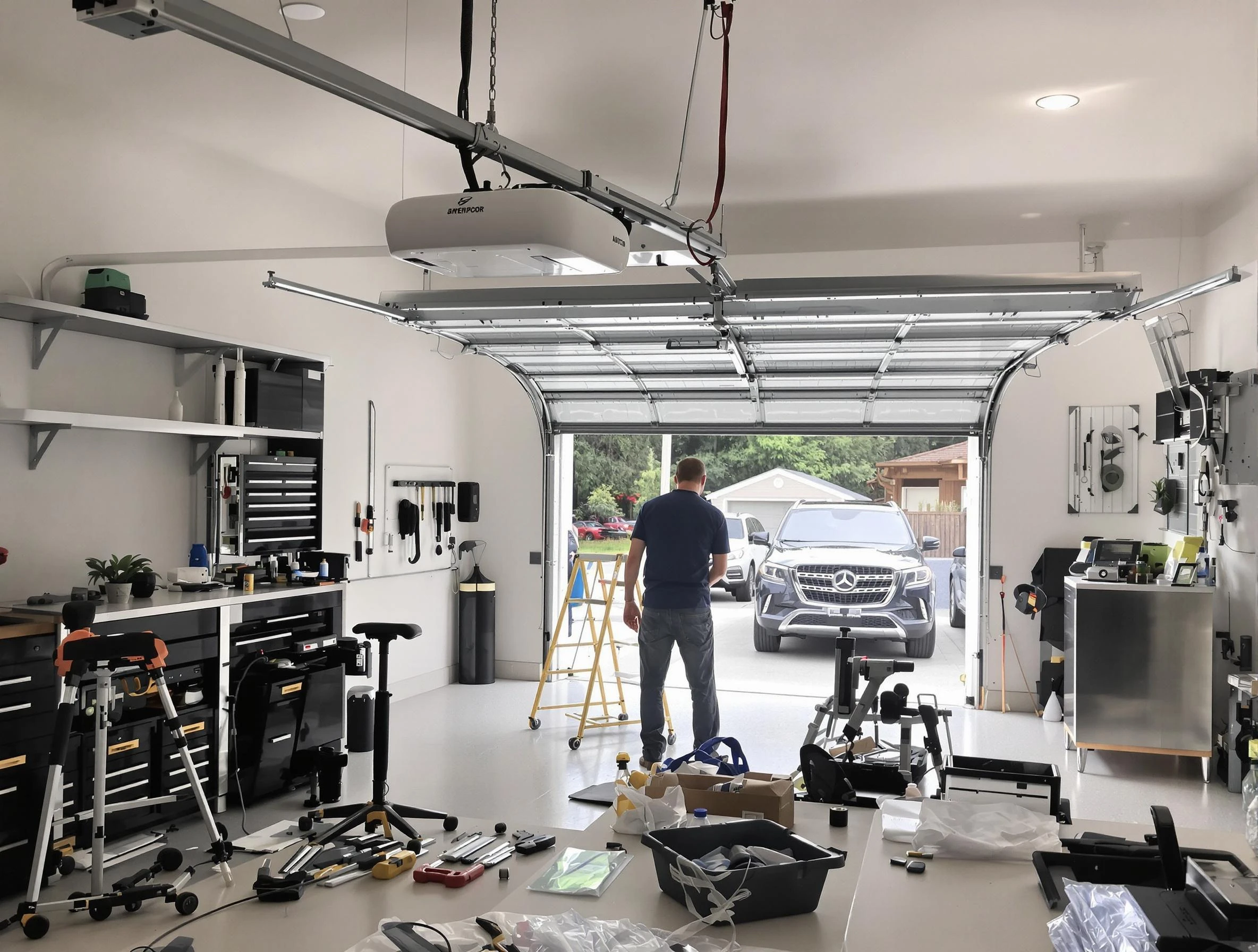 Garage door opener installation by Bedford Garage Door Repair in Bedford
