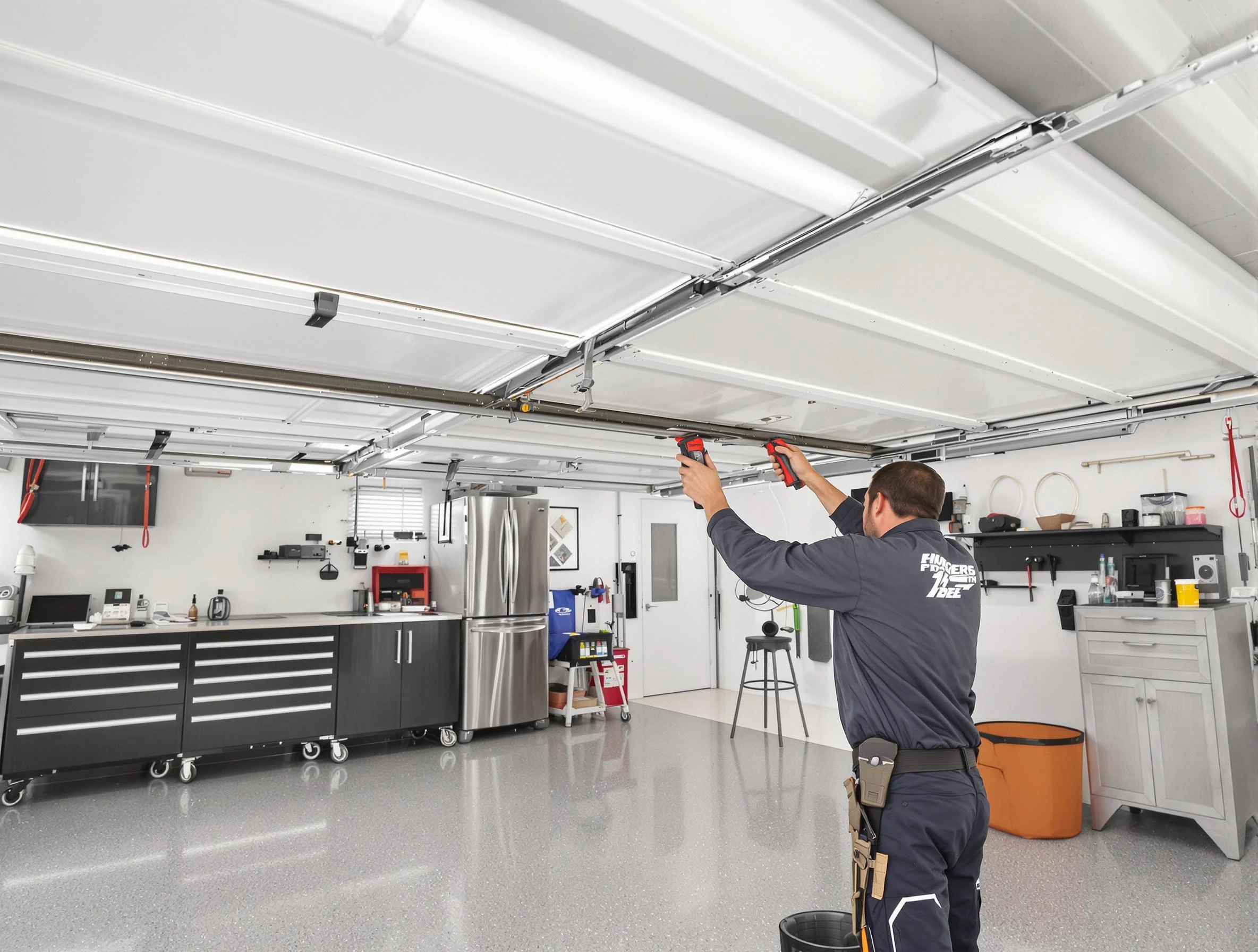 Overhead garage door repair service by Bedford Garage Door Repair in Bedford