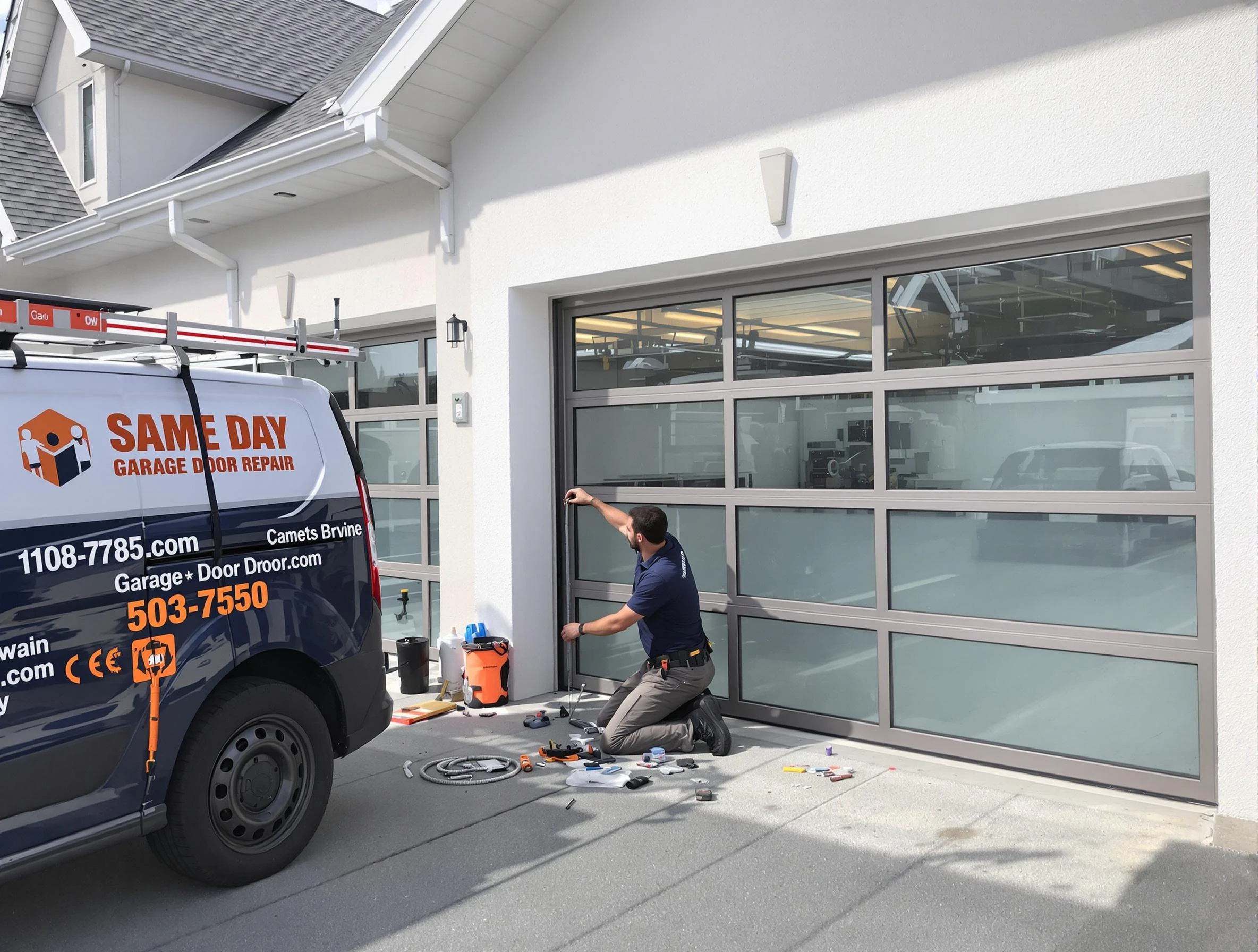 Same-day garage door repair service by Bedford Garage Door Repair in Bedford